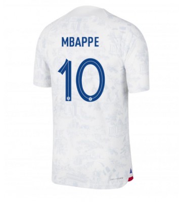 Frankrig Kylian Mbappe #10 Udebanetrøje VM 2022 Kort ærmer